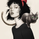 “Kiki” by Allison Reimold, Gouache, acrylic, and graphite on vellum, 8x10"